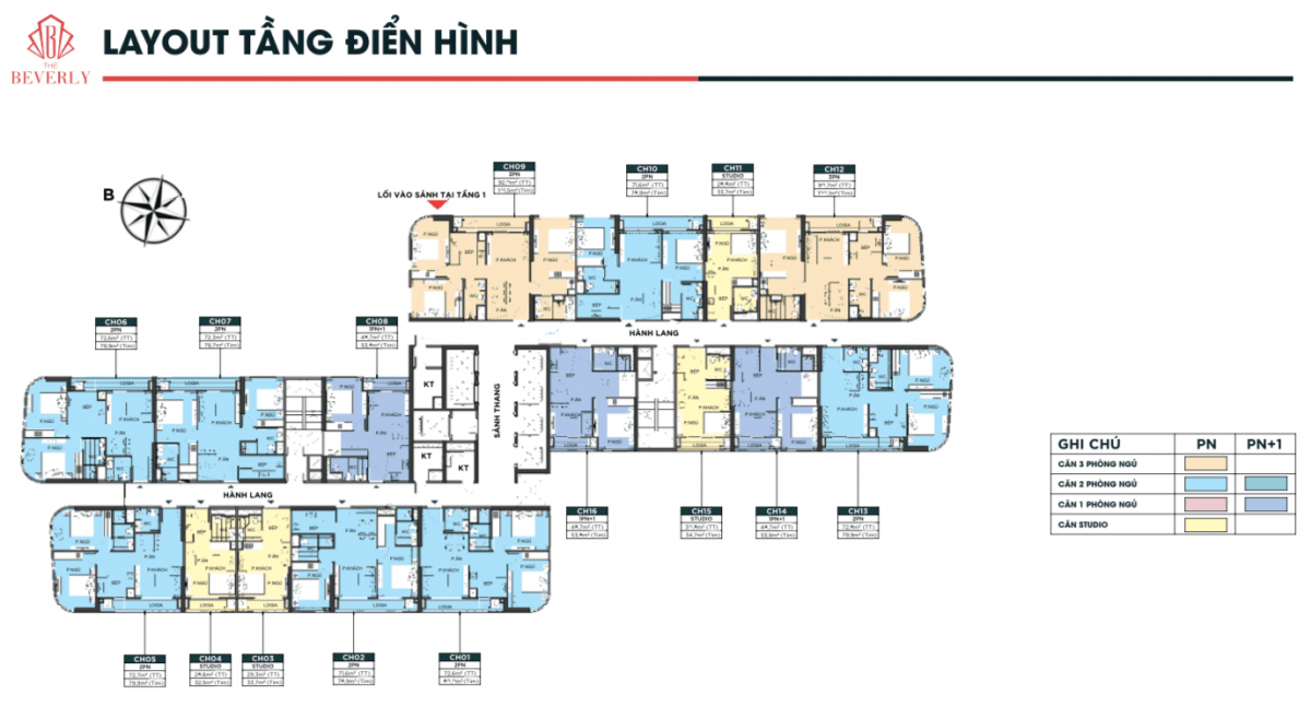 Layout tầng điển hình