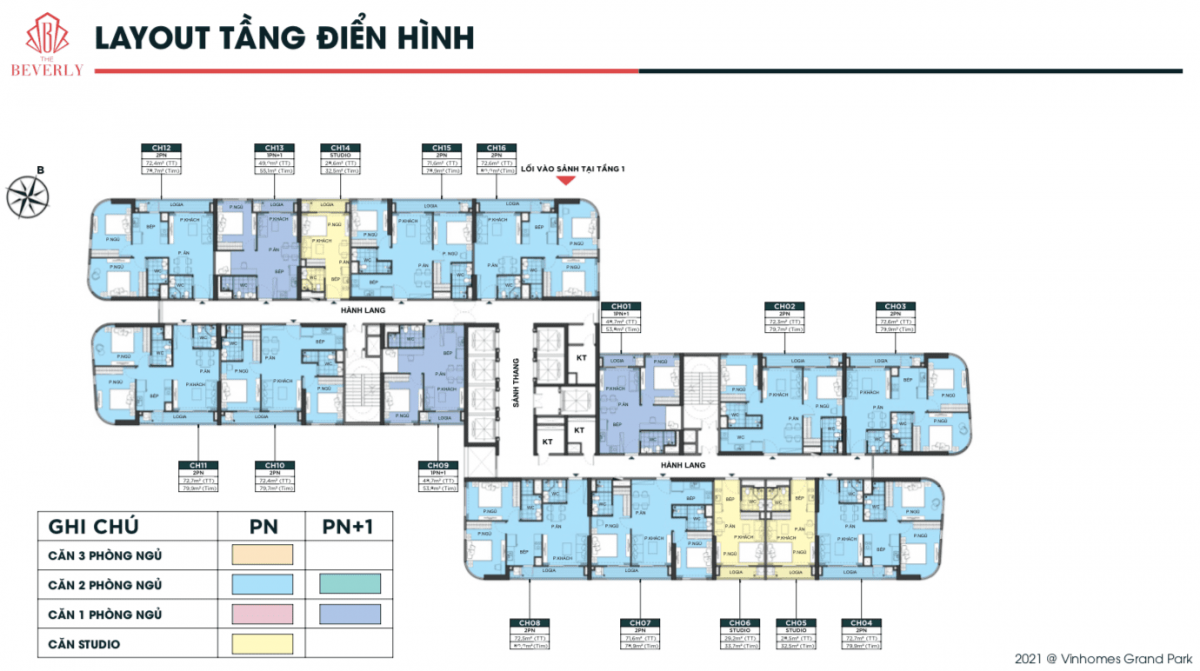 Layout tầng điển hình